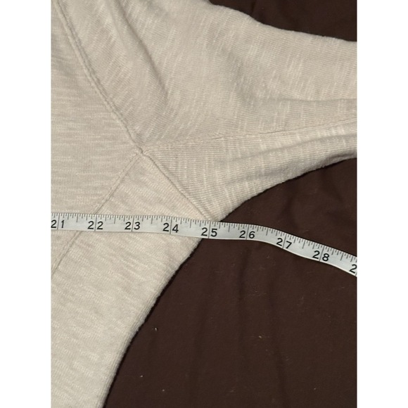 We the Free People Sz XS Ivory Don't Forget Me Top Button Neck Sweatshirt Hi Low - Picture 4 of 7